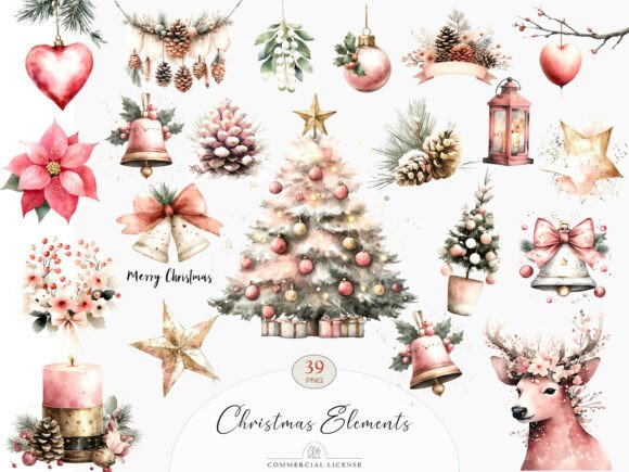 39 PNG Elegant Christmas Elements Review