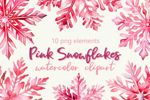 6 Pink Coquette Christmas Wreath Clipart for Illustrations