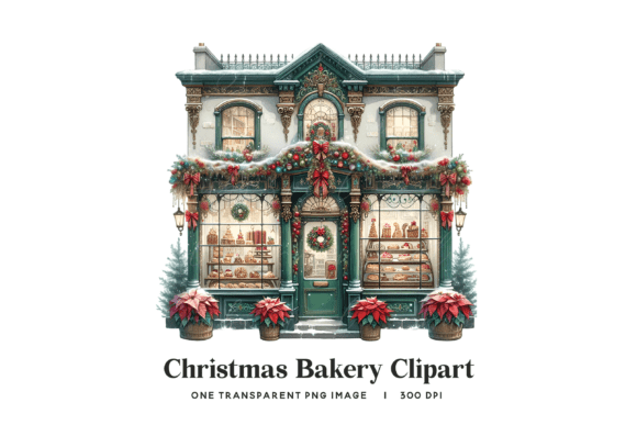 Christmas Bakery Storefront PNG Single G Review