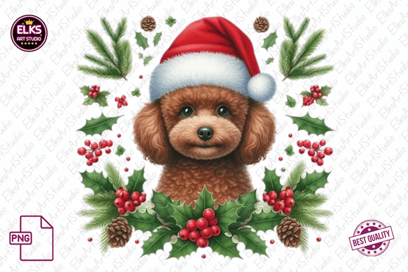 Christmas Dog Clipart Sublimation Png Review