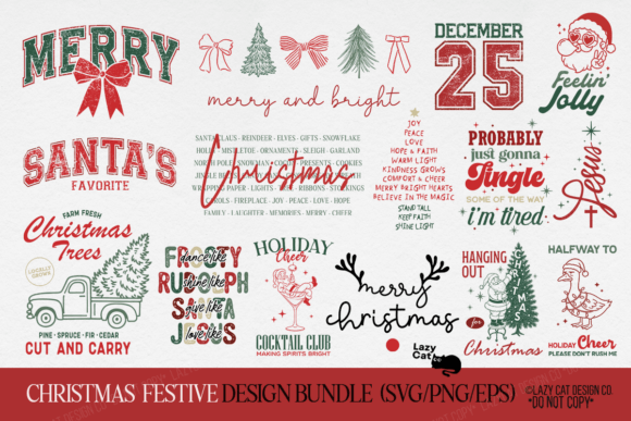 Christmas Festive SVG PNG Bundle: A Designer’s Review of Holiday Illustrations
