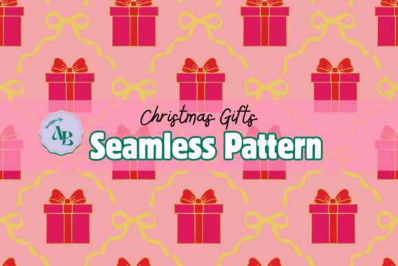 Christmas Gifts Seamless Pattern Design for Illustrations