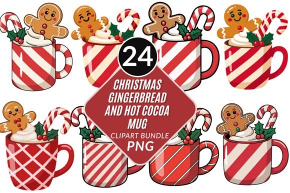 Christmas Gingerbread and Hot Cocoa Mug Illustrations Review