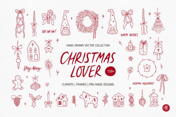 Christmas Lover Hand Drawn Doodles Set: A Designer’s Review of Seasonal Illustrations