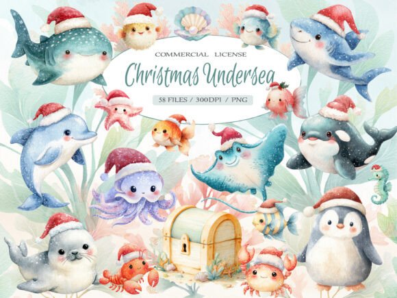 Christmas Undersea Fish Animals Clipart: A Review for Modern Illustrations