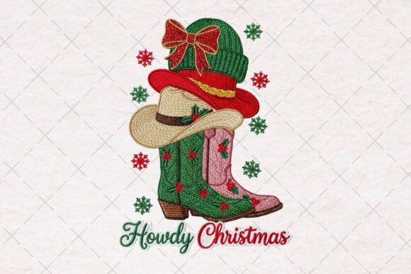 Crochet Western Howdy Christmas PNG Illustrations Review