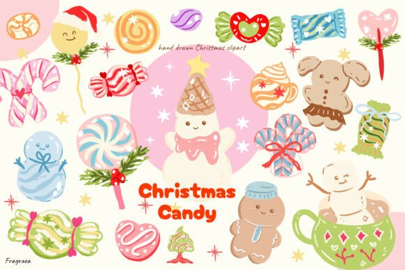 Cute Christmas Candy Treats Clipart Png Review for Illustrations