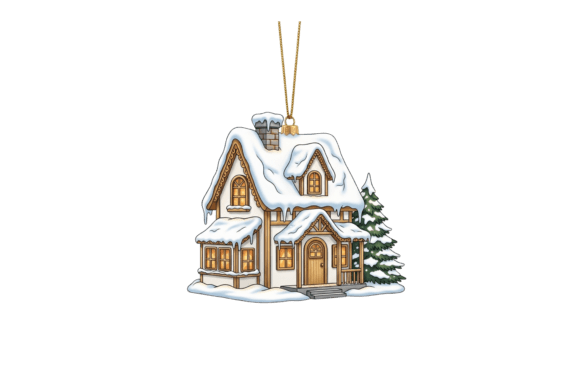 Ornate Christmas Ornament Featuring in Illustrations