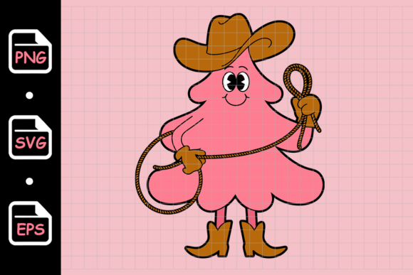 Pink Cowboy Christmas Tree Cartoon: A Brand Designer’s Review for Illustrations