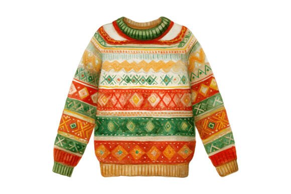 Ugly Christmas Pattern Sweater Embroidery Review