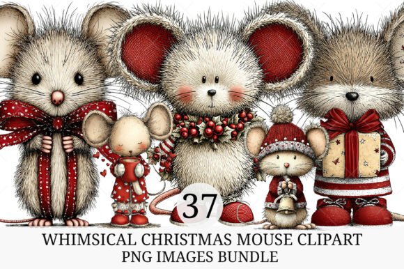 Whimsical Christmas Mouse Clipart: A Review for Digital Illustrations
